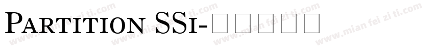 Partition SSi字体转换